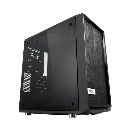 FRACTAL DESIGN MESHIFY C MINI DARK (M-ATX) MINI TOWER CABINET WITH TEMPERED GLASS SIDE PANEL (BLACK) - FD-CA-MESH-C-MINI-BKO-TGD