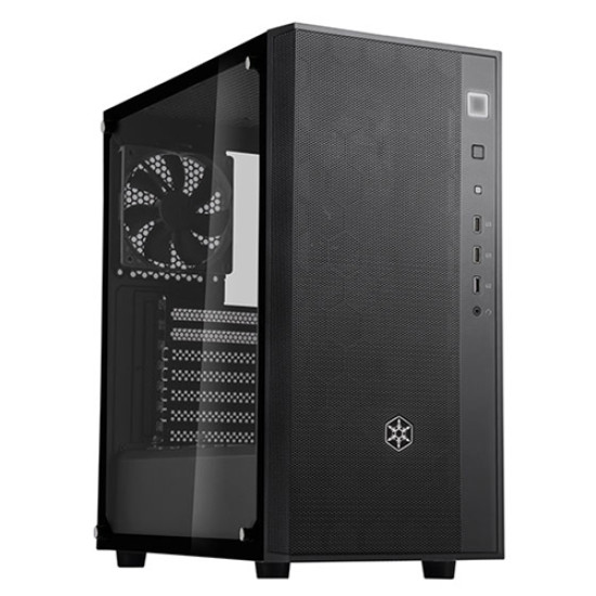 SilverStone FARA R1- SST-FAR1B-G Tempered Glass Black Mid-Tower ATX Case