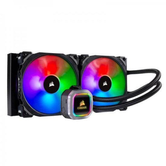 CORSAIR Hydro Series, H115i RGB PLATINUM, 280mm, 2 x ML PRO 140mm RGB PWM Fans, RGB Lighting & Fan Control w/ Software, Liquid CPU Cooler - CW-9060038-WW