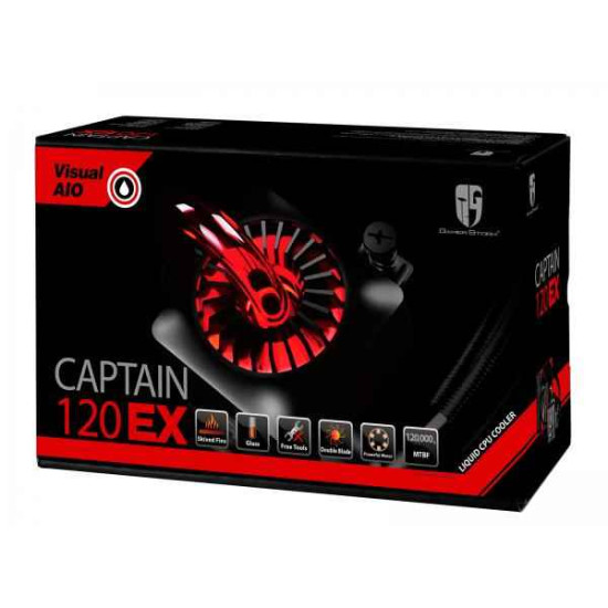 DEEPCOOL GAMERSTORM CAPTAIN 120 EX ALL IN ONE 120MM CPU LIQUID COOLER -DP-GS-H12L-CT120A4