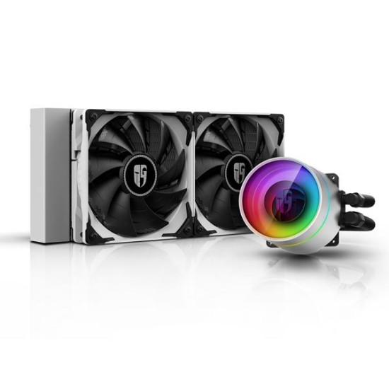 Deepcool Gamerstorm Castle 240EX White All In One 240mm CPU Liquid Cooler - DP-GS-H12W-CSL240EXWH