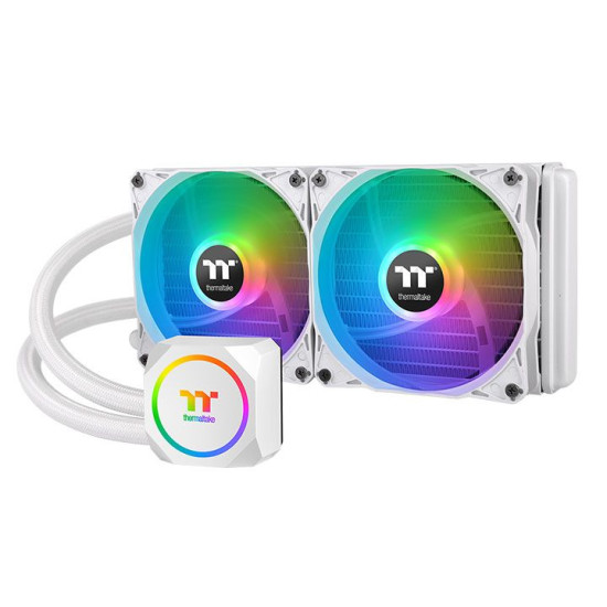 Thermaltake TH240 ARGB Sync Snow Edition - All-In-One Liquid Cooling System - ARGB Fan 120*2 - White CL-W301-PL12SW-A