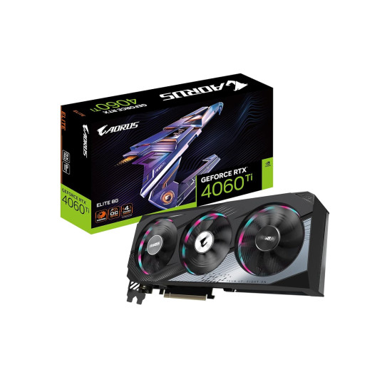 Gigabyte Aorus RTX 4060 Ti Elite 8GB GDDR6 Graphics Card GV-N406TAORUS E-8GD