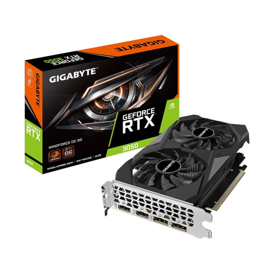 Gigabyte RTX 3050 Windforce OC 6GB GDDR6 Graphics Card GV-N3050WF2OC-6GD