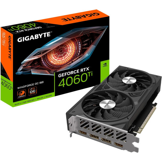 GIGABYTE RTX 4060 Ti WINDFORCE OC 16GB GDDR6 Graphics Card GV-N406TWF2OC-16GD