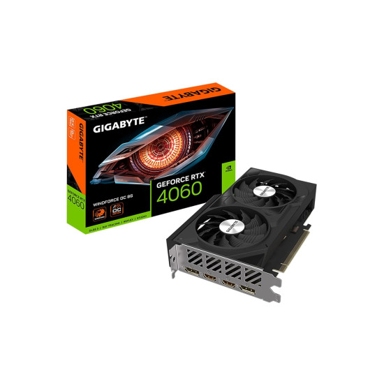 Gigabyte RTX 4060 Windforce OC 8GB GDDR6 Graphics Card GV-N4060WF2OC-8GD