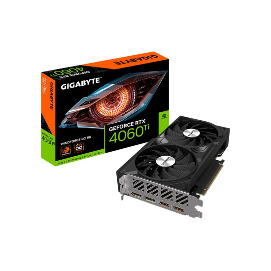 Gigabyte RTX 4060 Ti Windforce OC 8GB GDDR6 Graphics Card GV-N406TWF2OC-8GD