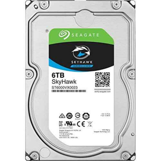 Seagate 6TB SkyHawk Surveillance Hard Drive 256MB Cache SATA 6.0Gb/s 3.5" Internal Hard Drive ST6000VX0023