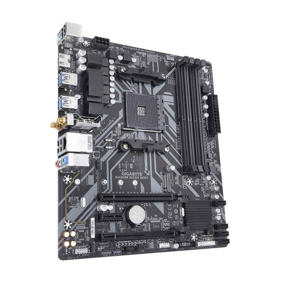 GIGABYTE B450M DS3H WIFI AM4 AMD B450 SATA 6Gb/s Micro ATX AMD Motherboard