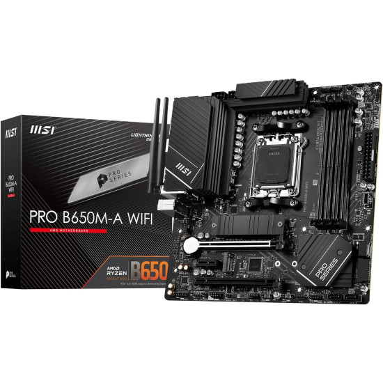 MSI PRO B650M-A WIFI Socket AM5 DDR5 Micro ATX AMD Motherboard