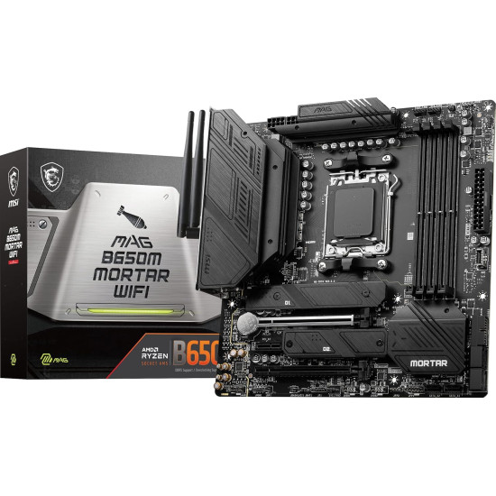 MSI MAG B650M MORTAR WIFI AM5 DDR5 Micro ATX AMD Motherboard