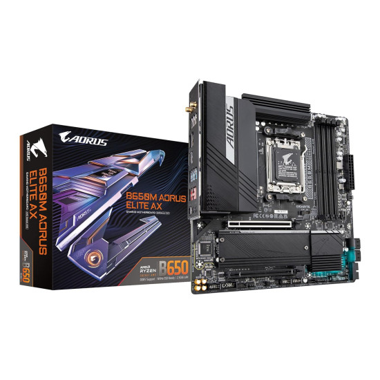 GIGABYTE B650M AORUS ELITE AX AM5 DDR5 Micro-ATX Motherboard