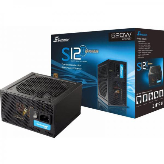 Seasonic S12II 520 SMPS -520 Watt 80 Plus Bronze Certification PSU With Active PFC