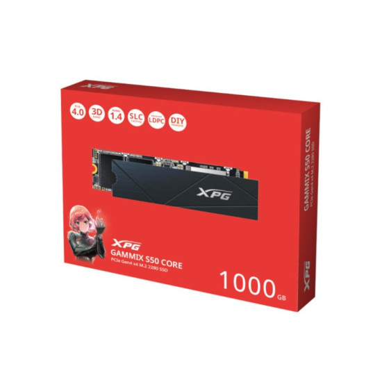 Adata Xpg Gammix S50 Core 1000GB 1TB PCIe Gen4 M.2 2280 Internal SSD