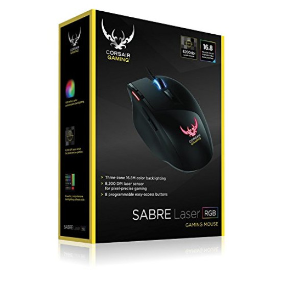 Corsair Gaming Sabre CH-9000090-NA 8200 DPI Laser RGB Gaming Mouse